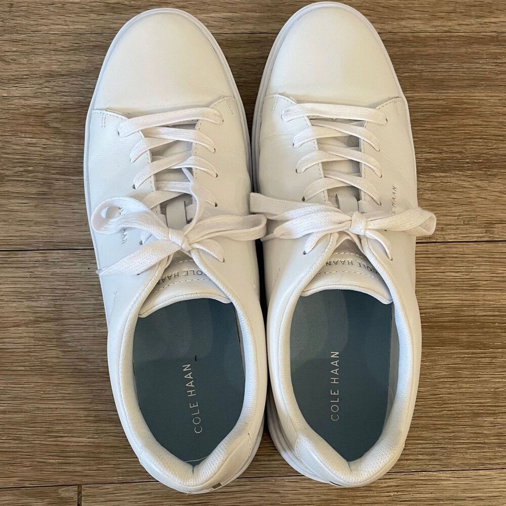 Cole Haan Womens White Leather Traveler Sneakers, size 11 - Picture 2 of 8